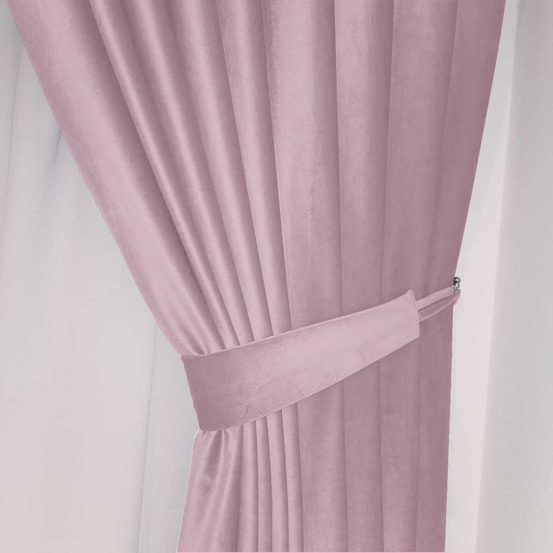 Casa si Gradina - Textile si covoare - Perdele si draperii - Draperii - Set draperii din catifea cu inele albe, Madison, 150x260 cm, densitate 700 g/ml, Periwinkle, 2 buc - Infinity.ro