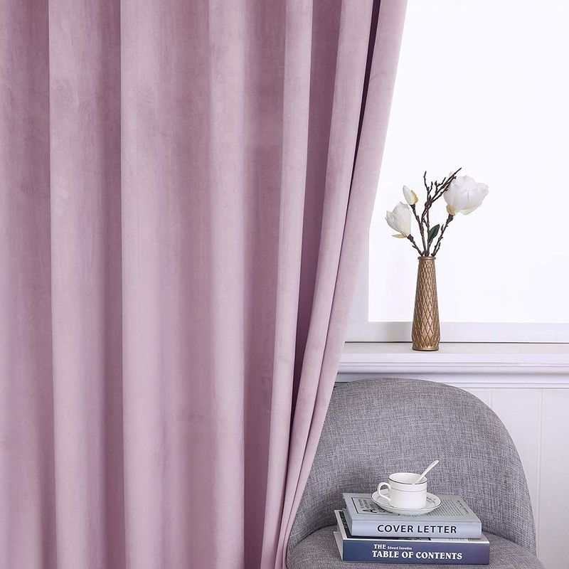 Casa si Gradina - Textile si covoare - Perdele si draperii - Draperii - Set draperii din catifea cu inele albe, Madison, 150x260 cm, densitate 700 g/ml, Periwinkle, 2 buc - Infinity.ro