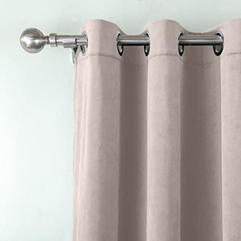 Casa si Gradina - Textile si covoare - Perdele si draperii - Draperii - Set draperii din catifea cu inele argintii, Madison, 200x255 cm, densitate 700 g/ml, Lemonade pink, 2 buc - Infinity.ro