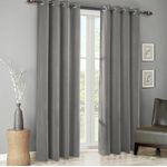 Casa si Gradina - Textile si covoare - Perdele si draperii - Draperii - Set draperii din catifea cu inele argintii, Madison, 250x250 cm, densitate 700 g/ml, Lead, 2 buc - Infinity.ro