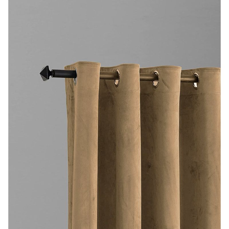 Casa si Gradina - Textile si covoare - Perdele si draperii - Draperii - Draperie din catifea cu inele argintii, Madison, 200x260 cm, densitate 700 g/ml, Latte, 1 buc - Infinity.ro