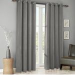 Casa si Gradina - Textile si covoare - Perdele si draperii - Draperii - Set draperii din catifea cu inele argintii, Madison, 200x235 cm, densitate 700 g/ml, Lead, 2 buc - Infinity.ro