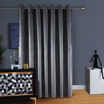 Casa si Gradina - Textile si covoare - Perdele si draperii - Draperii - Draperie din catifea cu inele crom, Madison, 150x250 cm, densitate 700 g/ml, Shadow, 1 buc - Infinity.ro