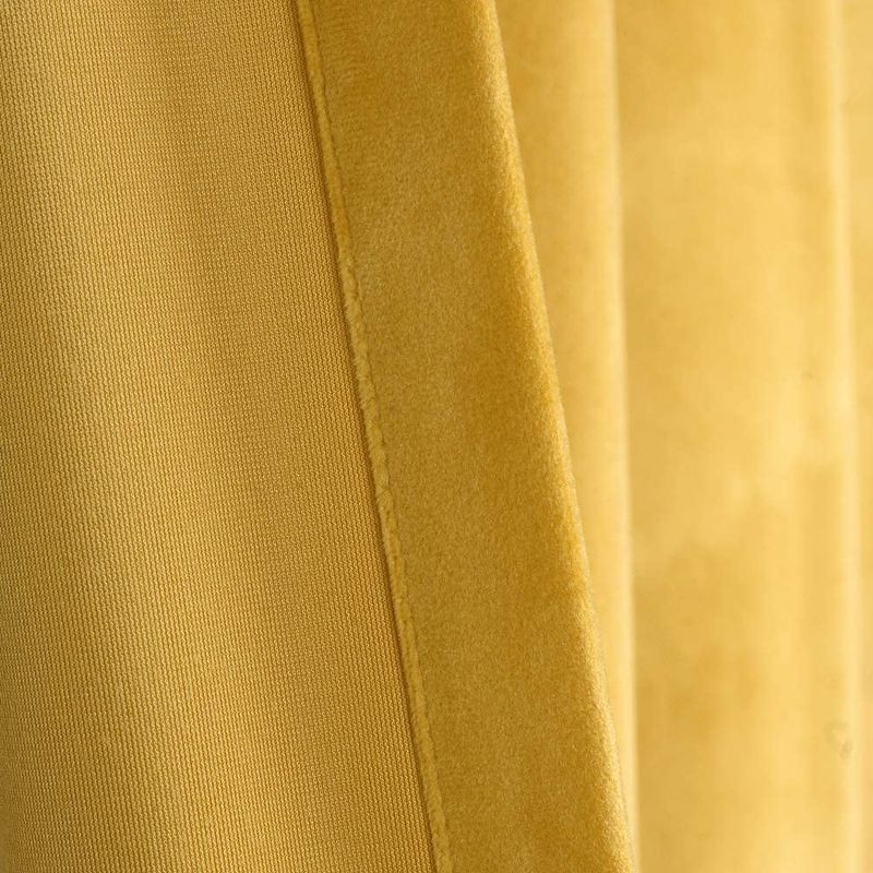 Casa si Gradina - Textile si covoare - Perdele si draperii - Draperii - Set draperii din catifea cu inele argintii, Madison, 200x210 cm, densitate 700 g/ml, Lemon, 2 buc - Infinity.ro