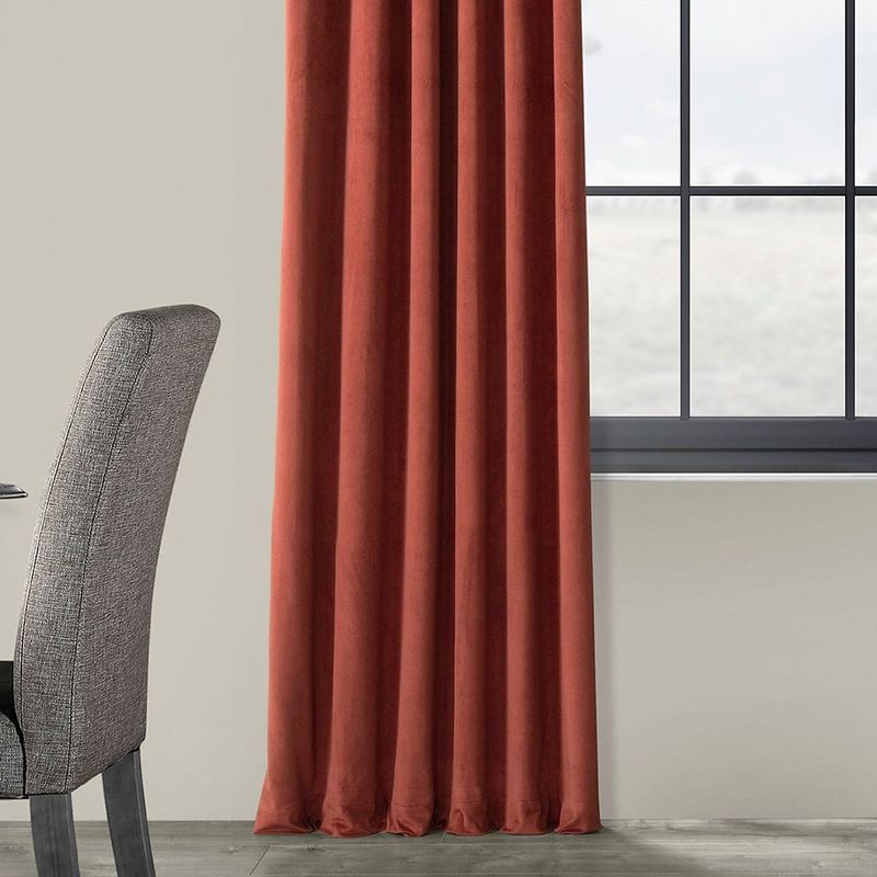Casa si Gradina - Textile si covoare - Perdele si draperii - Draperii - Set draperii din catifea cu inele albe, Madison, 200x250 cm, densitate 700 g/ml, Spice orange, 2 buc - Infinity.ro