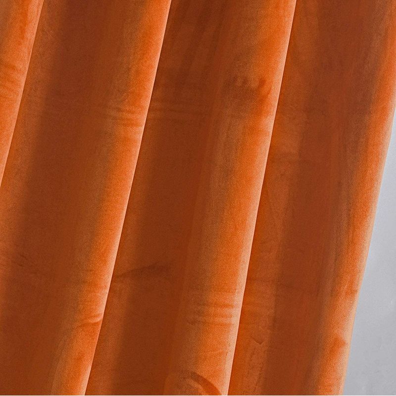Casa si Gradina - Textile si covoare - Perdele si draperii - Draperii - Set draperii din catifea cu inele albe, Madison, 150x270 cm, densitate 700 g/ml, Portocaliu, 2 buc - Infinity.ro