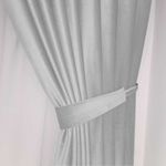 Casa si Gradina - Textile si covoare - Perdele si draperii - Draperii - Set draperii din catifea cu inele albe, Madison, 200x240 cm, densitate 700 g/ml, Cloud, 2 buc - Infinity.ro