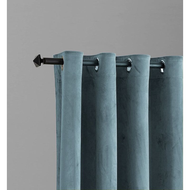 Casa si Gradina - Textile si covoare - Perdele si draperii - Draperii - Draperie din catifea cu inele negre, Madison, 200x210 cm, densitate 700 g/ml, Stone, 1 buc - Infinity.ro