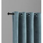 Casa si Gradina - Textile si covoare - Perdele si draperii - Draperii - Set draperii din catifea cu inele negre, Madison, 150x220 cm, densitate 700 g/ml, Stone, 2 buc - Infinity.ro