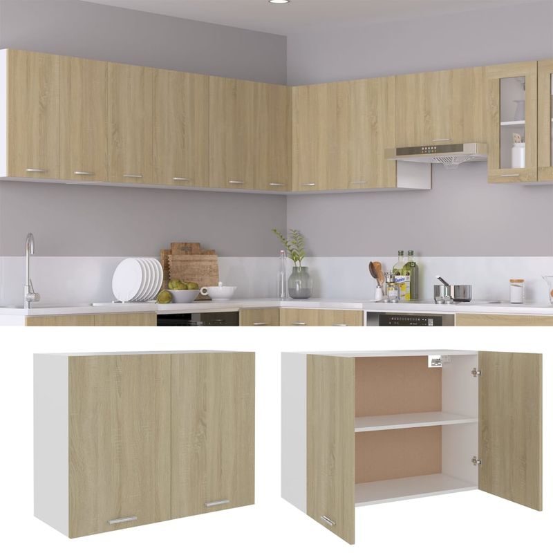 Casa si Gradina - Mobilier - Dulapuri si sifoniere - Dulapuri - Dulap suspendat stejar sonoma 80 x 31 x 60 cm pal - Infinity.ro