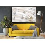 Casa si Gradina - Decoratiuni - Tablouri - Tablou canvas - Abstract flori albe cu diamante, 50x35 cm - Infinity.ro