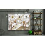 Casa si Gradina - Decoratiuni - Tablouri - Tablou canvas - Flori albe cu radacini bronz, 100x70 cm - Infinity.ro
