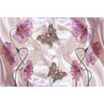 Casa si Gradina - Decoratiuni - Tablouri - Tablou canvas - Abstract fluturi si flori mov, 100x70 cm - Infinity.ro