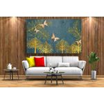 Casa si Gradina - Decoratiuni - Tablouri - Tablou canvas - Fluturi aurii abstract, 100x70 cm - Infinity.ro