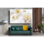 Casa si Gradina - Decoratiuni - Tablouri - Tablou canvas - Abstract flori si lebede, 50x35 cm - Infinity.ro