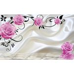Casa si Gradina - Decoratiuni - Tablouri - Tablou canvas - Flori roz abstracte, 50x35 cm - Infinity.ro