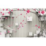 Casa si Gradina - Decoratiuni - Tablouri - Tablou canvas - Copac si flori abstracte, 90x50 cm - Infinity.ro