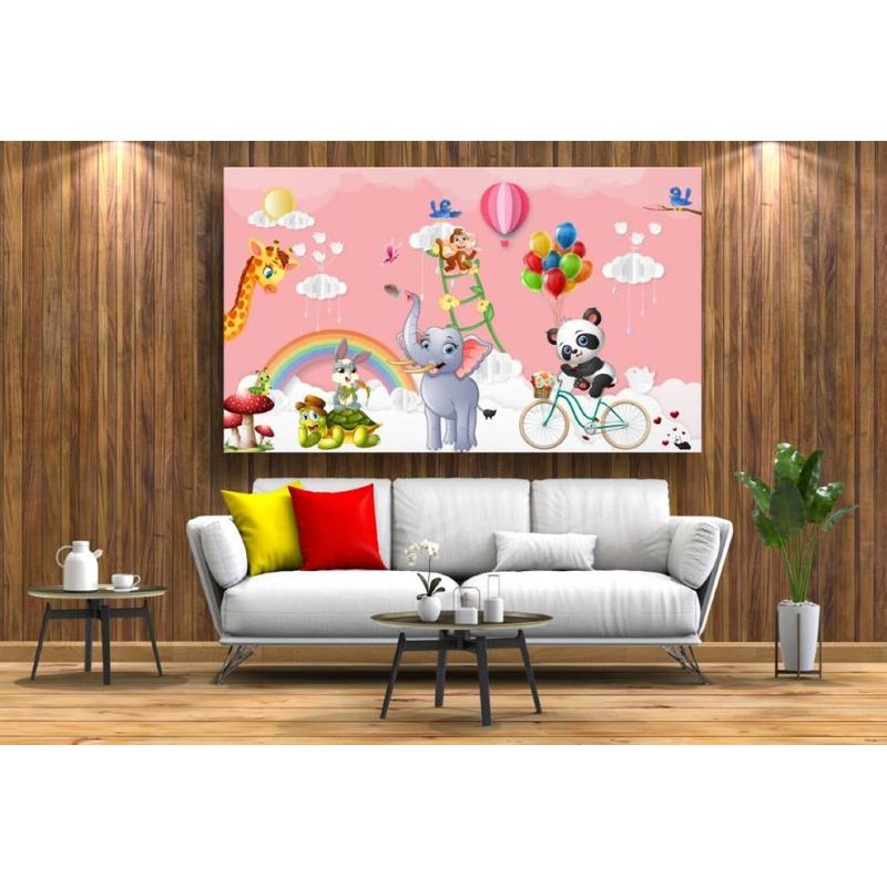 Casa si Gradina - Decoratiuni - Tablouri - Tablou canvas - Animale desenate, 90x50 cm - Infinity.ro