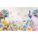 Casa si Gradina - Decoratiuni - Tablouri - Tablou canvas - Animale in padure abstract, 75x50 cm - Infinity.ro