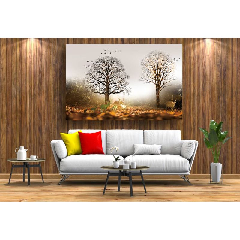 Casa si Gradina - Decoratiuni - Tablouri - Tablou canvas - Abstract animale in padure, 75x50 cm - Infinity.ro
