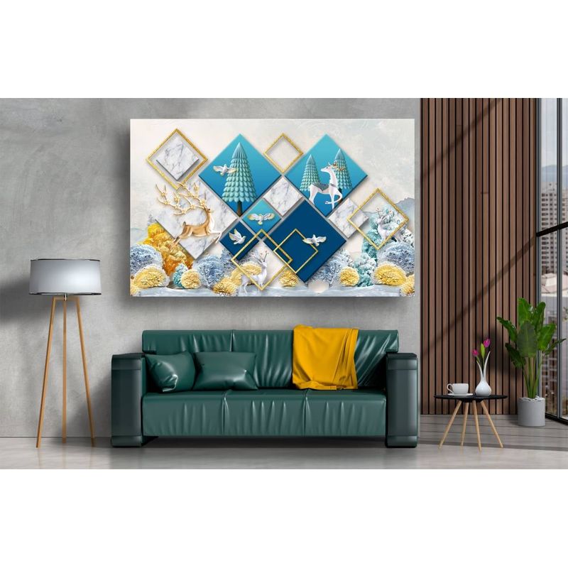 Casa si Gradina - Decoratiuni - Tablouri - Tablou canvas - Animale in natura abstract, 50x35 cm - Infinity.ro