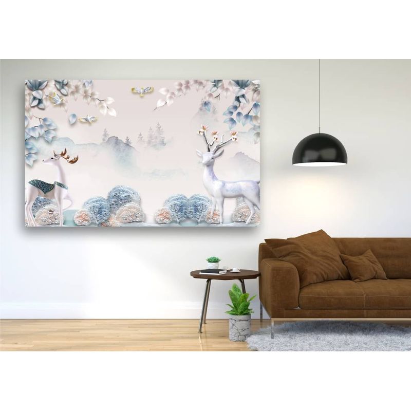 Casa si Gradina - Decoratiuni - Tablouri - Tablou canvas - Abstract 3d cerbi, 75x50 cm - Infinity.ro