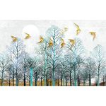 Casa si Gradina - Decoratiuni - Tablouri - Tablou canvas - Pasari aurii in zbor, 50x35 cm - Infinity.ro