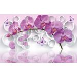 Casa si Gradina - Decoratiuni - Tablouri - Tablou canvas - Flori mov si fluturi, 50x35 cm - Infinity.ro