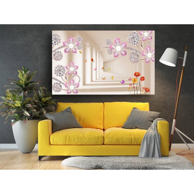 Casa si Gradina - Decoratiuni - Tablouri - Tablou canvas - Abstract tunel cu flori colorate, 75x50 cm - Infinity.ro