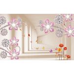 Casa si Gradina - Decoratiuni - Tablouri - Tablou canvas - Abstract tunel cu flori colorate, 75x50 cm - Infinity.ro