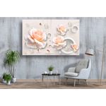 Casa si Gradina - Decoratiuni - Tablouri - Tablou canvas - Abstract flori roz si pesti, 100x70 cm - Infinity.ro