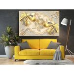 Casa si Gradina - Decoratiuni - Tablouri - Tablou canvas - Pesti aurii abstract, 100x70 cm - Infinity.ro