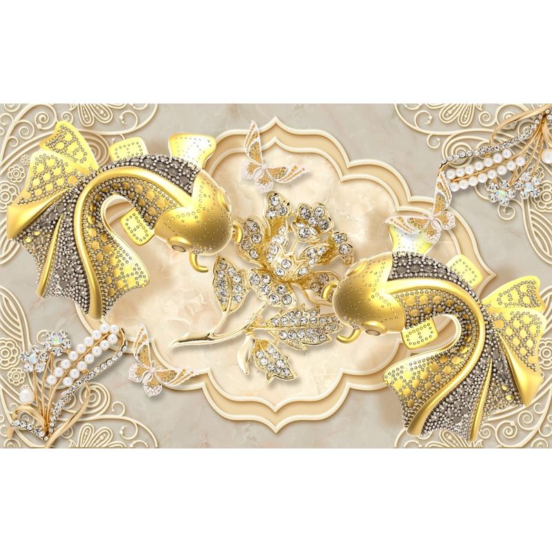Casa si Gradina - Decoratiuni - Tablouri - Tablou canvas - Pesti aurii abstract, 100x70 cm - Infinity.ro