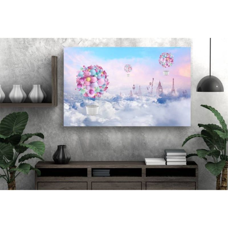 Casa si Gradina - Decoratiuni - Tablouri - Tablou canvas - Zburand prin lume, 50x35 cm - Infinity.ro