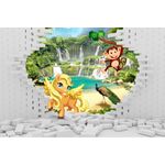 Casa si Gradina - Decoratiuni - Tablouri - Tablou canvas - 3d unicorn si maimuta, 50x35 cm - Infinity.ro