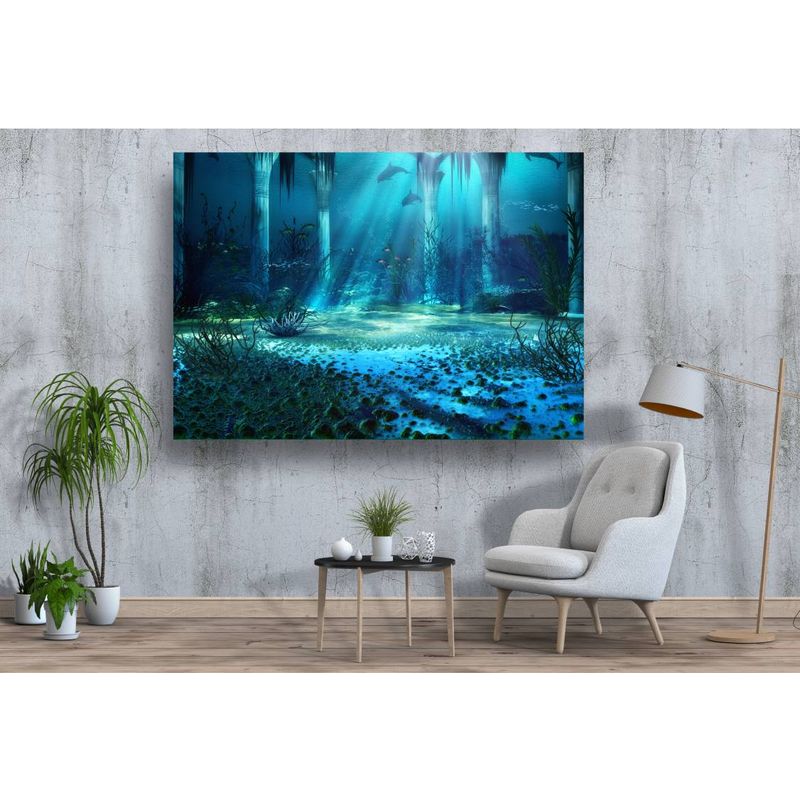 Casa si Gradina - Decoratiuni - Tablouri - Tablou canvas - Ruina subacvatica, 100x70 cm - Infinity.ro