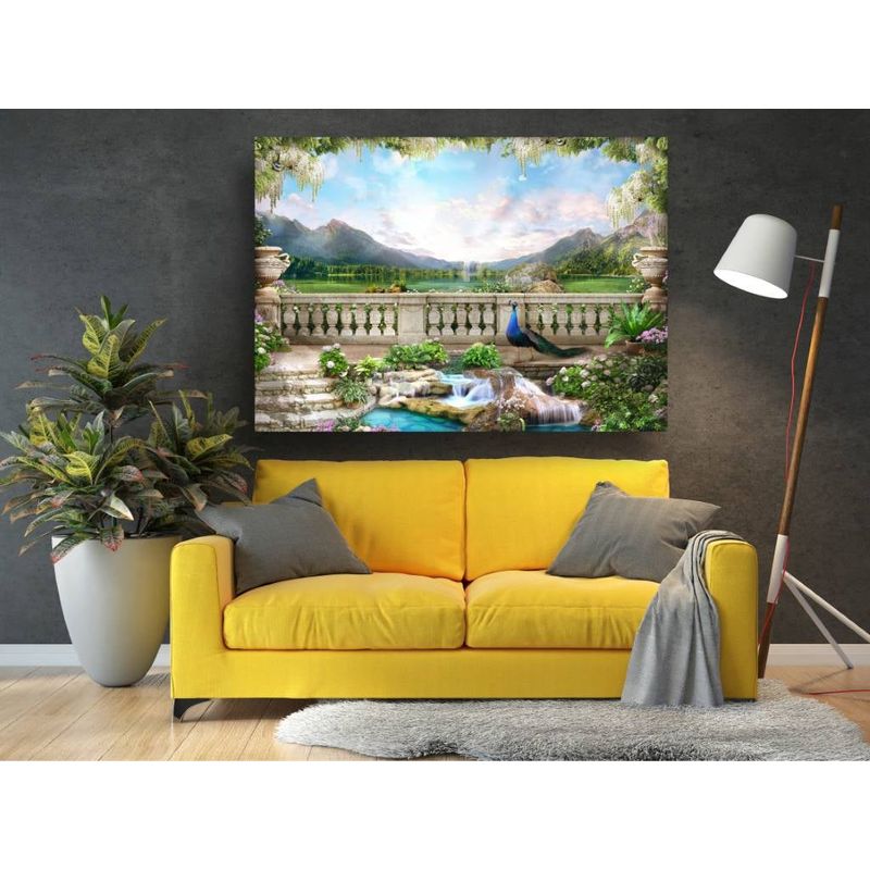 Casa si Gradina - Decoratiuni - Tablouri - Tablou canvas - Peisaj cu munti si lac, 50x35 cm - Infinity.ro