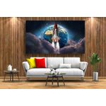 Casa si Gradina - Decoratiuni - Tablouri - Tablou canvas - Pamantul si racheta, 50x35 cm - Infinity.ro