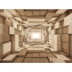 Casa si Gradina - Decoratiuni - Tablouri - Tablou canvas - Model 3d abstract tunel lemn, 50x35 cm - Infinity.ro