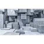 Casa si Gradina - Decoratiuni - Tablouri - Tablou canvas - Model 3d abstract patrate din piatra, 90x50 cm - Infinity.ro