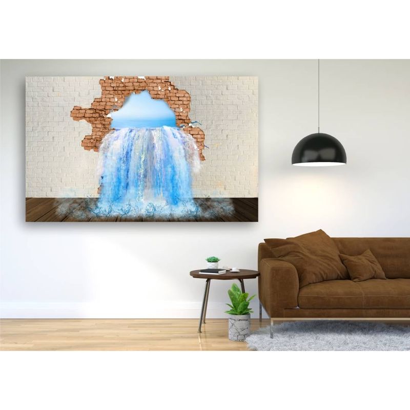 Casa si Gradina - Decoratiuni - Tablouri - Tablou canvas - Model 3d abstract cascada din perete, 50x35 cm - Infinity.ro
