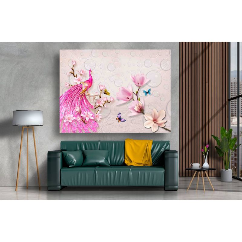 Casa si Gradina - Decoratiuni - Tablouri - Tablou canvas - Abstract flamingo roz, 75x50 cm - Infinity.ro