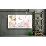 Casa si Gradina - Decoratiuni - Tablouri - Tablou canvas - Abstract floare roz cu perle, 75x50 cm - Infinity.ro