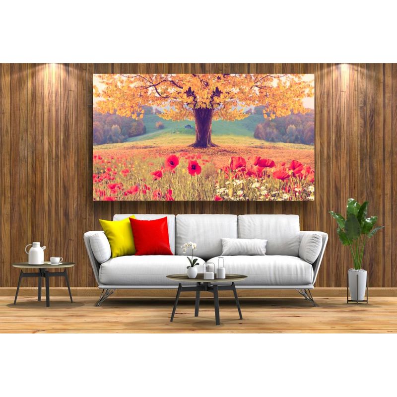 Casa si Gradina - Decoratiuni - Tablouri - Tablou canvas - Macii si copacul, 90x50 cm - Infinity.ro