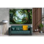 Casa si Gradina - Decoratiuni - Tablouri - Tablou canvas - Leopard in padure, 90x50 cm - Infinity.ro