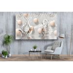 Casa si Gradina - Decoratiuni - Tablouri - Tablou canvas - Lebede portelan in apa, 75x50 cm - Infinity.ro