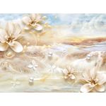 Casa si Gradina - Decoratiuni - Tablouri - Tablou canvas - Abstract flori crem, 75x50 cm - Infinity.ro