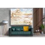 Casa si Gradina - Decoratiuni - Tablouri - Tablou canvas - Abstract flori crem, 75x50 cm - Infinity.ro