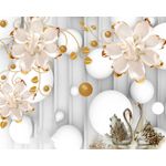 Casa si Gradina - Decoratiuni - Tablouri - Tablou canvas - Lebede portelan gri, 100x70 cm - Infinity.ro