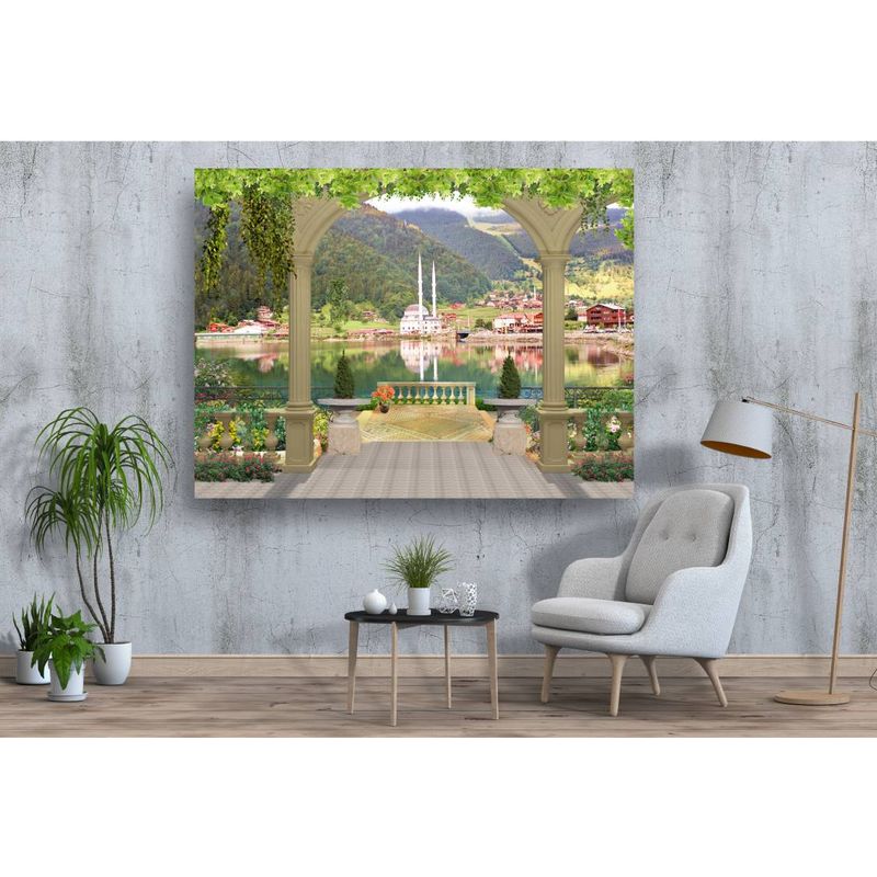 Casa si Gradina - Decoratiuni - Tablouri - Tablou canvas - Lacul din gradina, 100x70 cm - Infinity.ro